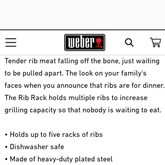 Weber Rib Rack 6605 NWT - Picture 3 of 7
